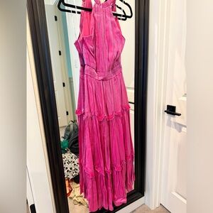 Elegant Pink Sleeveless Dress